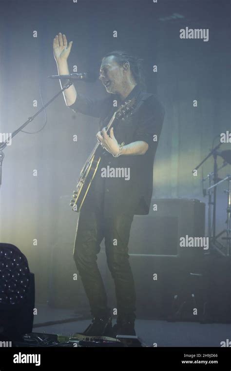 Thom Yorke Radiohead Perform On Stage Roundhouse Hi Res Stock