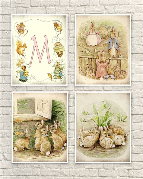 Classic Beatrix Potter Wall Art Beatrix Potter Prints Peter Etsy In