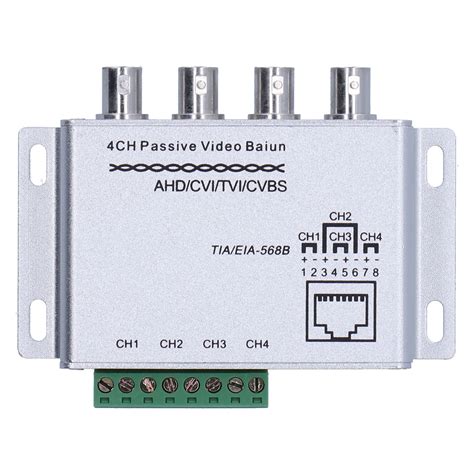 4ch Ahdcvitvicvbs Passive Video Twisted Pair Transceiver 720p 1080p Hd Bnc Rj45 Utp Converter