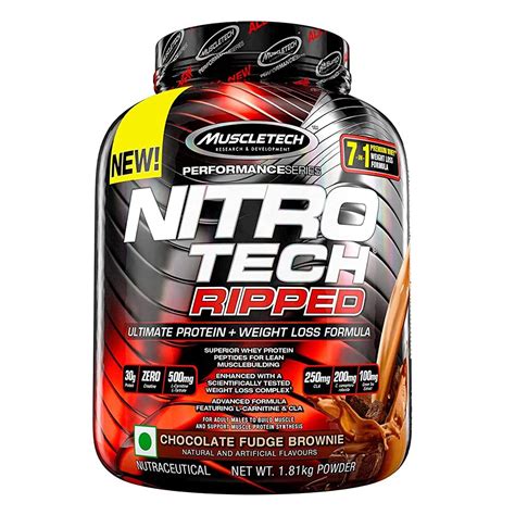 Muscletech Performance Series Nitro Tech Ripped Chocolate Fudge Brownie