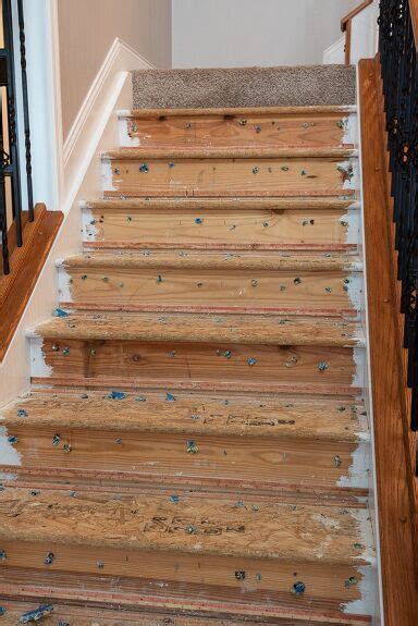 Carpeted Stair Makeover Idea In Diy Staircase Diy Staircase