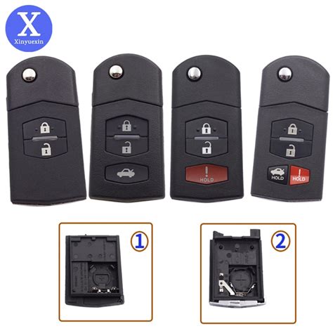 Xinyuexin Folding Flip Car Key Shell Fit For MAZDA 2 3 5 6 RX8 MX5