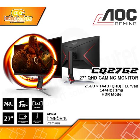 Jual Monitor Aoc Cq G Curved Gaming Monitor Inch Qhd X