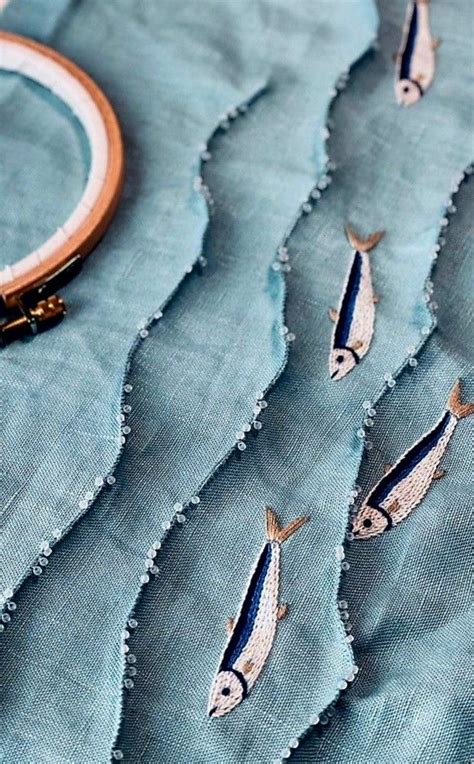 Pin By Michele Sartin On Fishy Fish Textile Art Embroidery