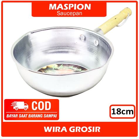 Jual Maspion Panci Susu Cm Aluminium Sauce Pan Gagang Kayu Gantung