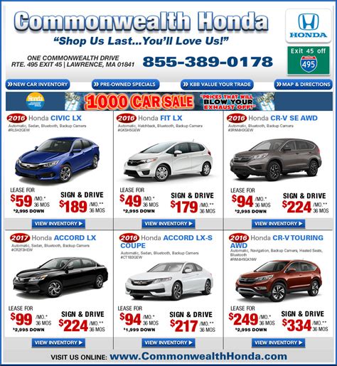 MA Honda Dealers: Deals from Commonwealth Honda Lawrence, MA