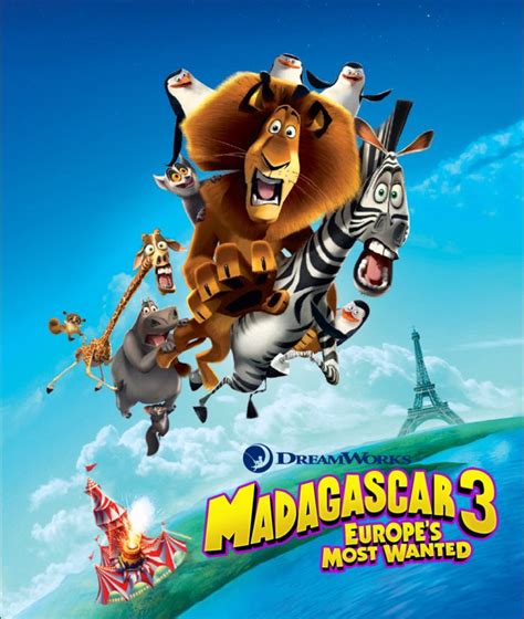 madagascar 3 los fugitros 3d movie poster