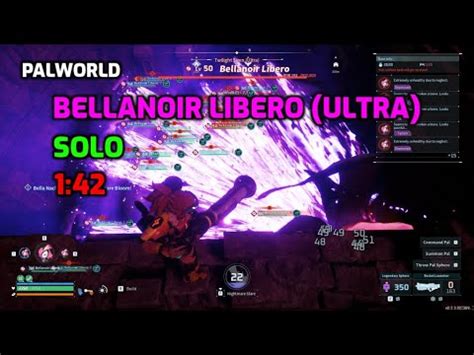 Palworld Bellanoir Libero ULTRA 1min 42s SOLO Complete Fight