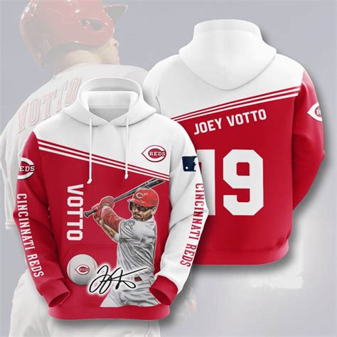 Sports Baseball Mlb Cincinnati Reds Joey Votto Usa Hoodie 3d Bluefink