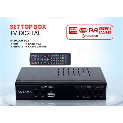 Jual JUAL STB SET TOP BOX DIGITAL AOYAMA DVBT2 SNI Shopee Indonesia