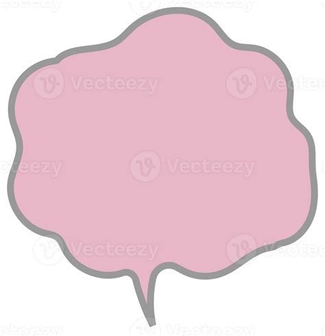 Colorful Pastel Pink Color Speech Bubble Balloon Icon Sticker Memo