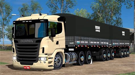 SCANIA G380 NO BITREM 9 EIXOS CARREGADO DE SOJA BOTANDO PRESSÃO