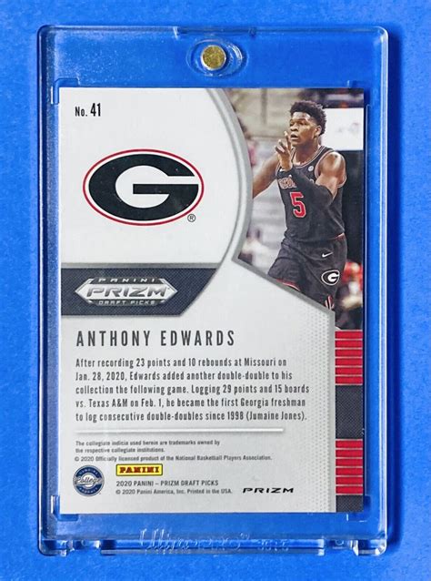 Anthony Edwards Panini Prizm Draft Purple Wave Rc