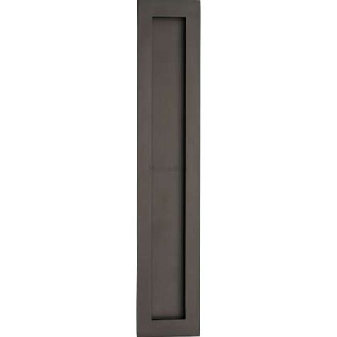 Heritage Rectangular Flush Door Pull C1855 300mm Matt Bronze Broughtons Lighting And Ironmongery