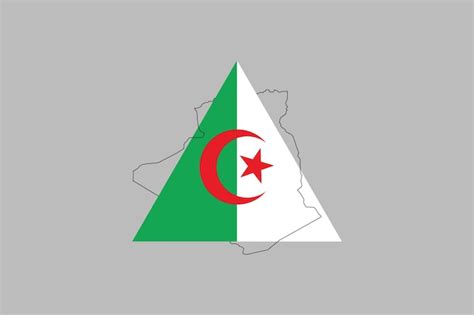 Premium Vector Map Of The Algeria Flag Of Algeria Original And Simple