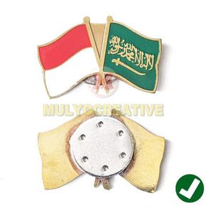 Jual Pin Bendera Persahabatan Indonesia Arab Saudi Cross Flag Pin