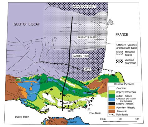 Simplified Geological Map Of The Western Pyrenees Three Main