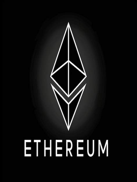 Premium Photo | Ethereum logo on black background