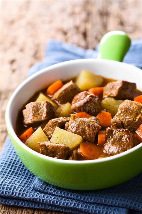 Homemade Beef Stew With Carrots And Potatoes Stock Photo Image Of