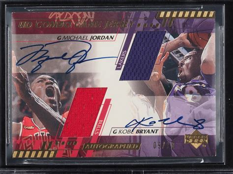 Kobe Bryant Michael Jordan Platinum Dual Cuts Facs Auto Only Made