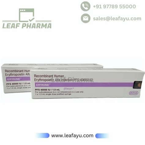 Erykine Iu Recombinant Human Erythropoietin Alfa Injection Pfs