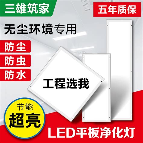 Led平板净化灯洁净灯超亮超薄吸顶灯无尘车间食品药厂手术室医院 虎窝淘