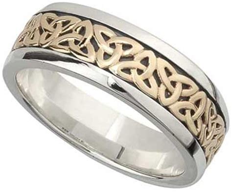 Mens Celtic Wedding Band Trinity