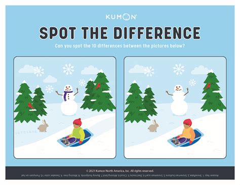 Spot the Difference Activity by Kumon