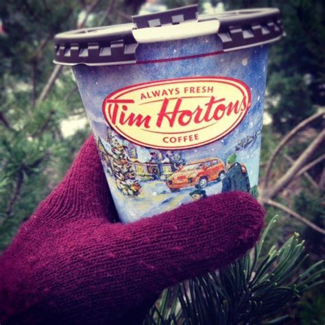 Tim Hortons coffee cup, with their winter design. | Tim hortons coffee ...