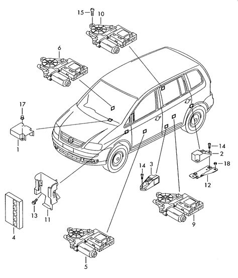 Volkswagen Touran Window Regulator Motor Electrical