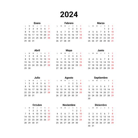 Calendario Plantilla Imprimir Vector Png Dibujos A O Nuevo