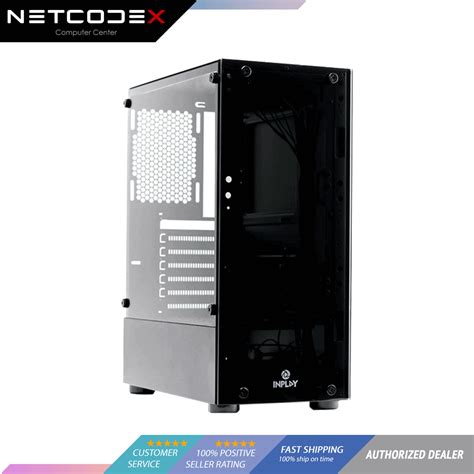 Netcodex Ph Inplay Meteor 01 Atx Case Tempered Glass Front Black