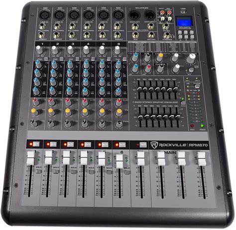 Amazon GTD Audio 8 Channel Professional Audio Powered Mixer Power