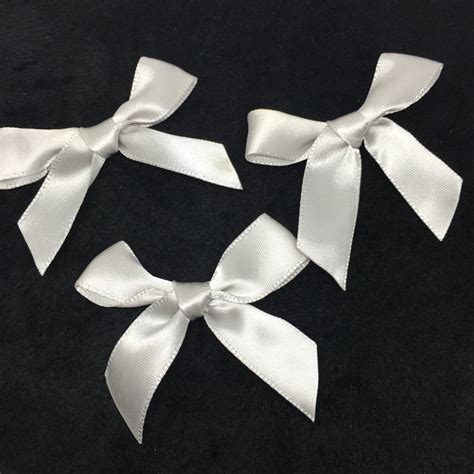 Pcs Handmade Mm Satin Ribbon Bows Decorative Satin Bow Etsy