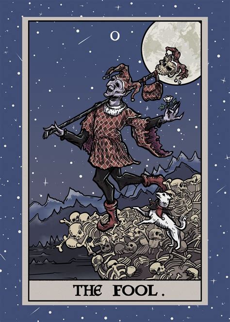 The Fool Terror Tarot Card Poster Picture Metal Print Paint By