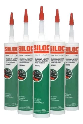 Sellador Silicona Neutra Siloc Negro Para Metales G X U