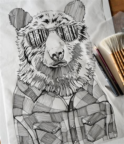 Hipster Bear Piña