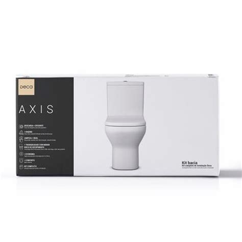 Kit Completo Bacia Caixa Acoplada Axis Branco Deca Condec Premium