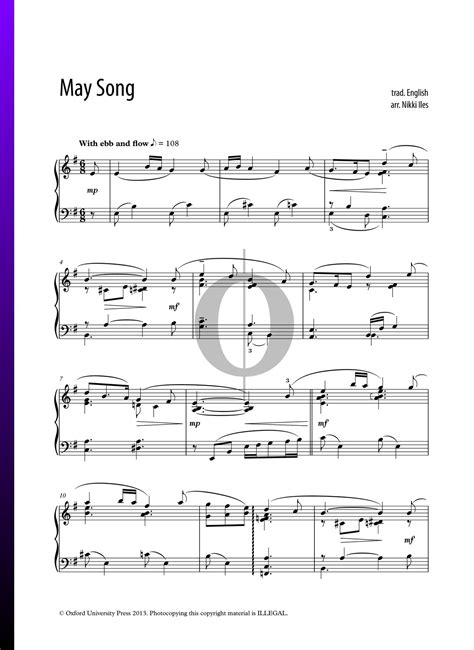 May Song Anonymous Piano Sheet Music OKTAV