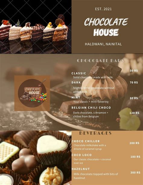 Menu At Chocolate House Haldwani