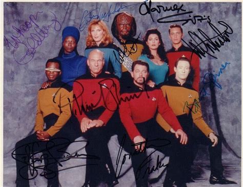 Star Trek Next Gen Cast Signed Photograph Auction