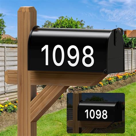 Amazon 3 Inch Reflective Mailbox Numbers Stickers 5 Sets House