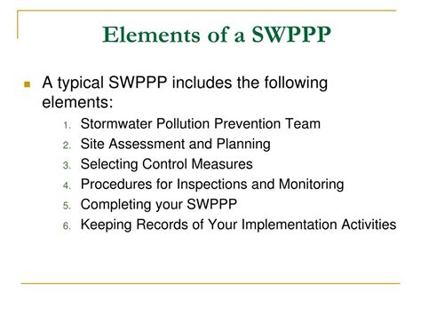 Ppt Developing A Stormwater Pollution Prevention Plan Swppp