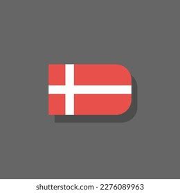 Illustration Denmark Flag Template Stock Vector Royalty Free