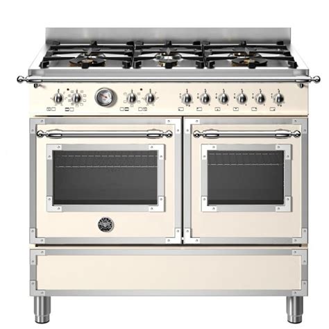 Cucina Libera Installazione 100 Cm Gas Avorio 6 Fuochi Forno