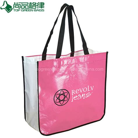 Eco Friendly Pp Lamination Tnt Non Woven Shopping Full Color Laminated