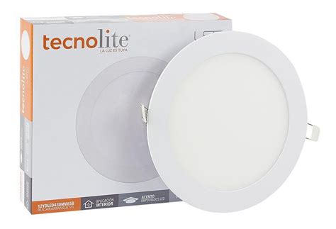 Panel Led Slim Tecnolite 12w Redondo Empotrado 14 6 Cm Meses Sin