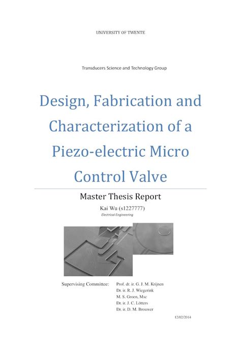 PDF Design Fabrication And Characterization Of A Piezo Etching