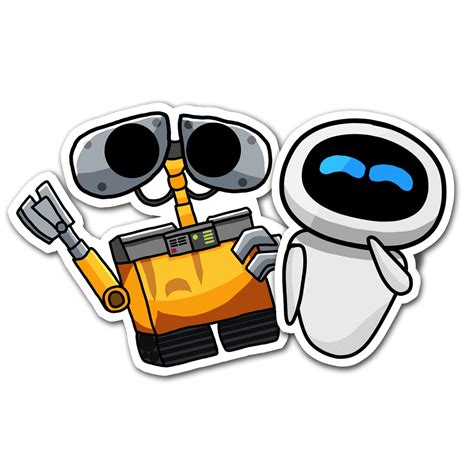 Wall E Eve Sticker Pack Series Water Resistant Etsy