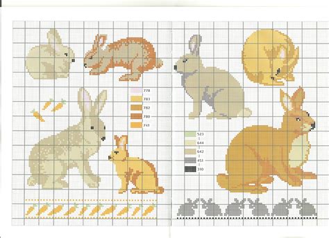 Lapin Point De Croix Cross Stitch Rabbit Cross Stitch Pattern